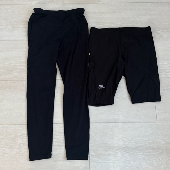 Pants - ✨ Black Leggings & Biker Short Set